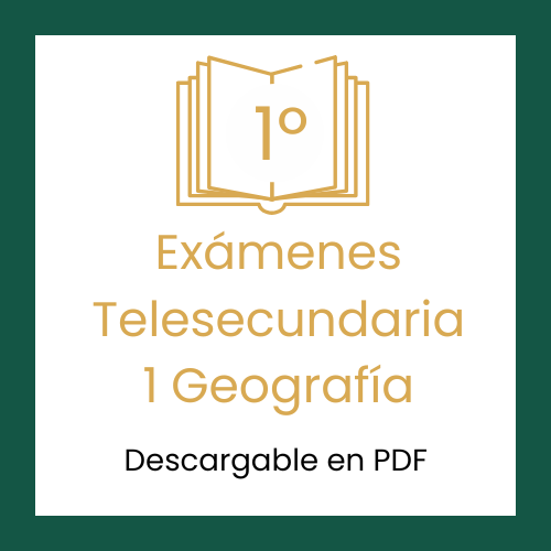 Descargar gratis examen de geografía de primer grado de Telesecundaria en PDF contestado. Checa las respuestas. 