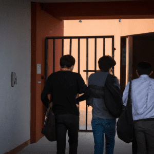 Adolescentes yendo a la Telesecundaria en el Estado de México